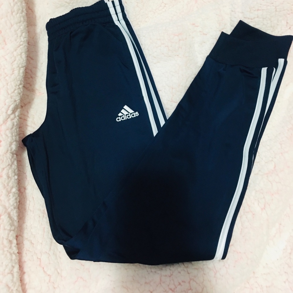 Adidas big boys navy blue pants
